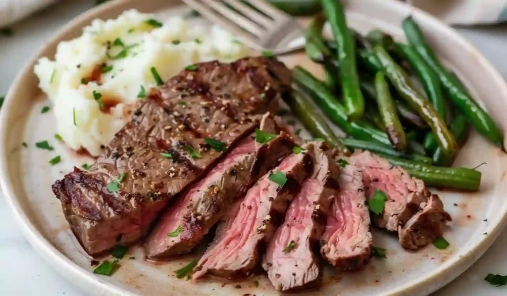 Air Fryer Steak Close Up