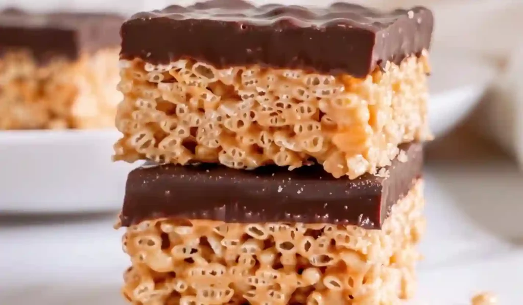 Chocolate Topped Rice Krispie Treats
