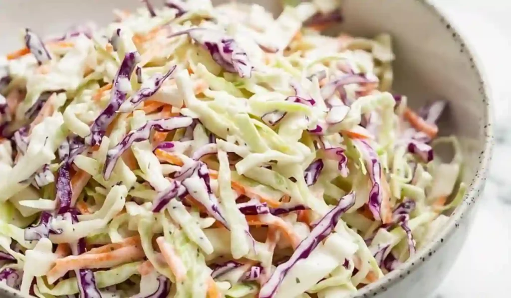 Classic Creamy Coleslaw in Bowl