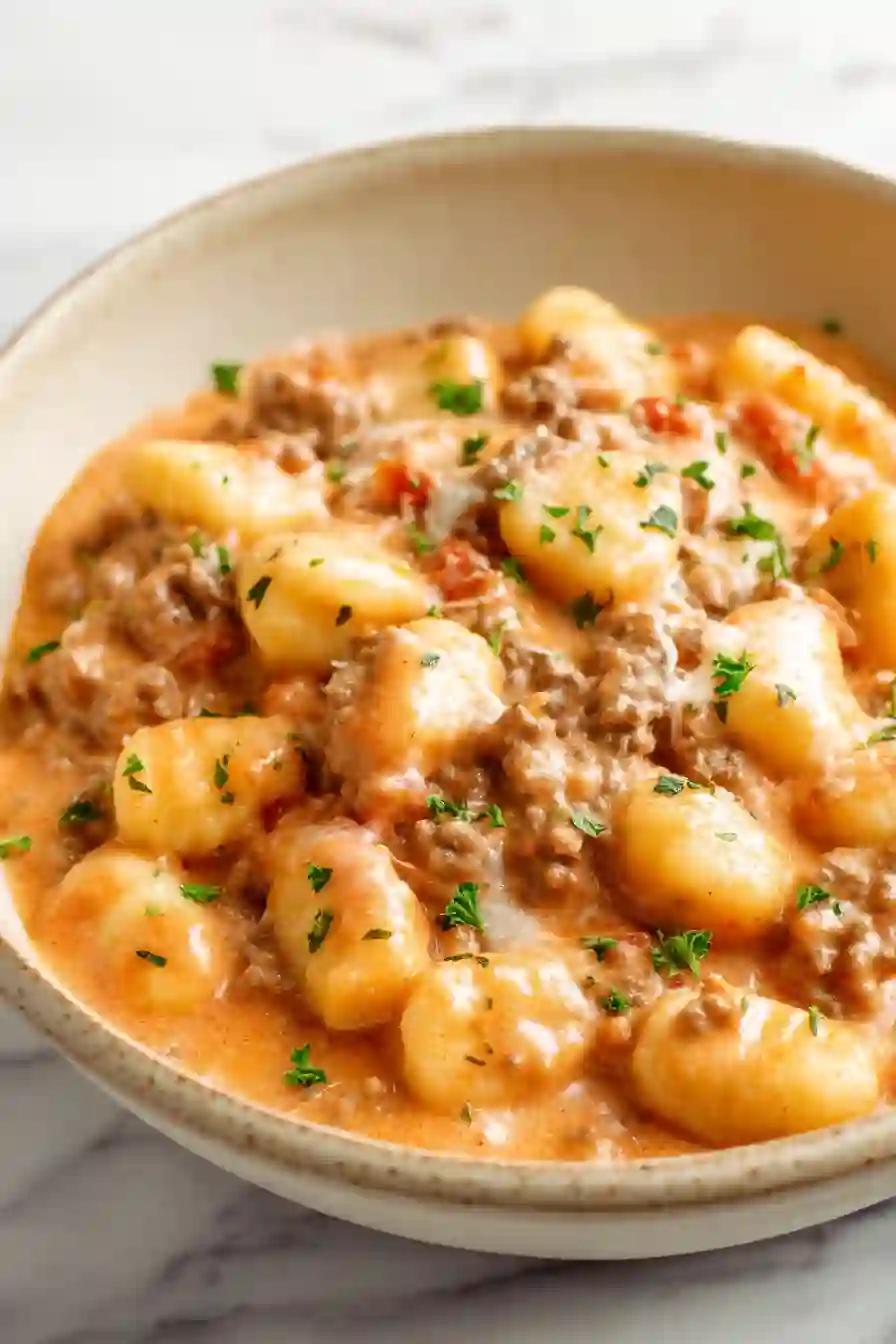 Ground Beef Gnocchi: A Cozy Skillet Comfort 2 Creamy Ground Beef Gnocchi One Pan Comfort Meal