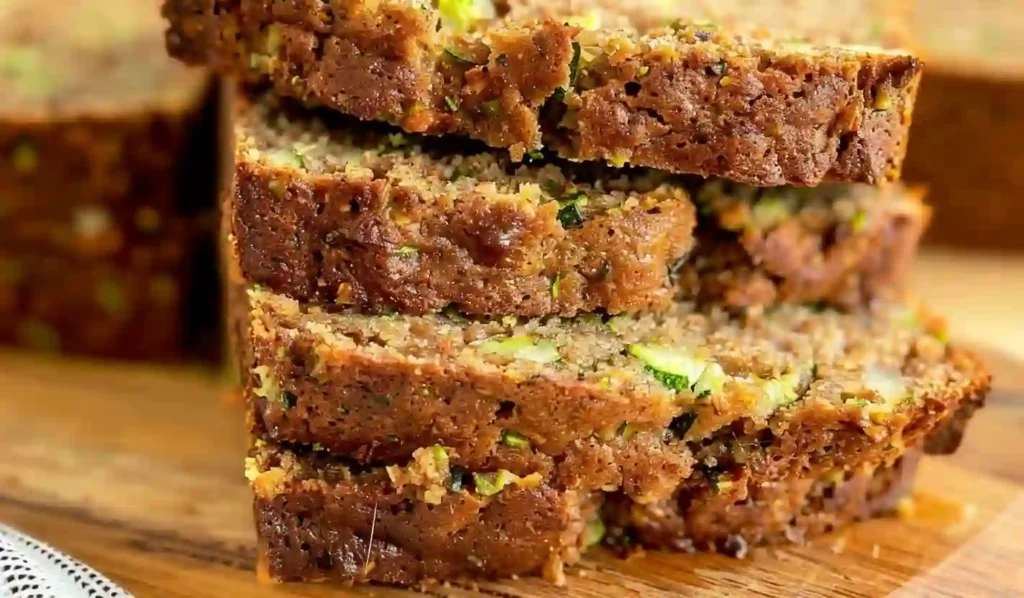 Healthy Zucchini Bread – Close Up Slices