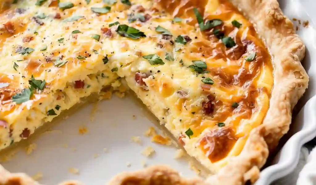 Homemade Quiche Recipe – Close Up Featured Image