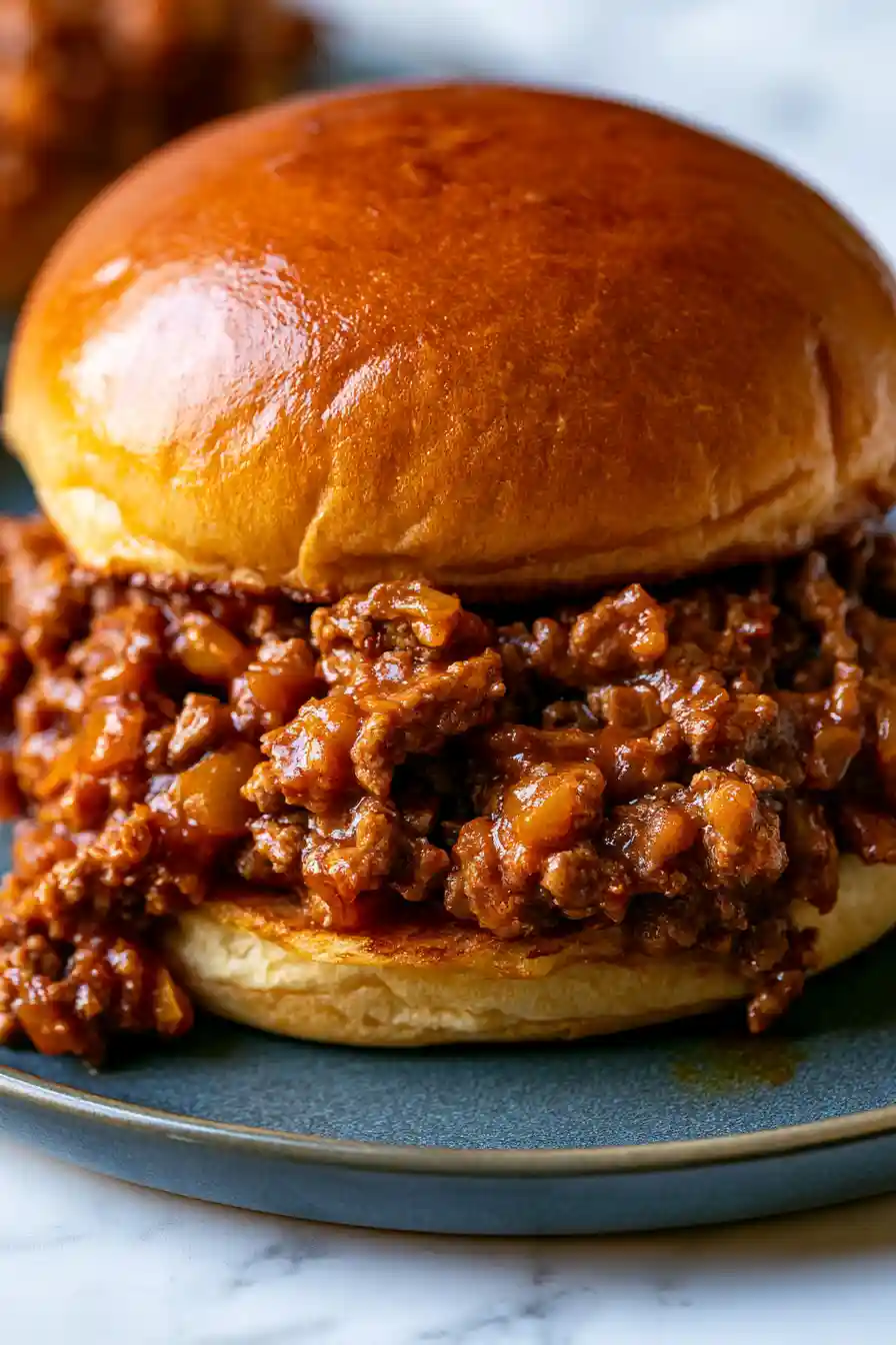Easy Homemade Sloppy Joe Recipe 7 Toast the Buns and Assemble the Sloppy Joes