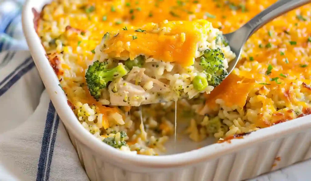 Chicken Broccoli Rice Cheese Casserole