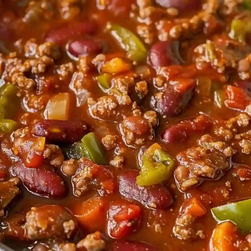 Cozy Homemade Chili Recipe for a Hearty Family Dinner 3 Close-up homemade beef chili with kidney beans in a light gray bowl on a marble countertop