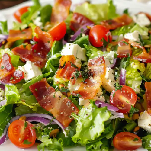 Cozy BLT Salad with Creamy Buttermilk Dressing (Easy Weeknight Comfort!)