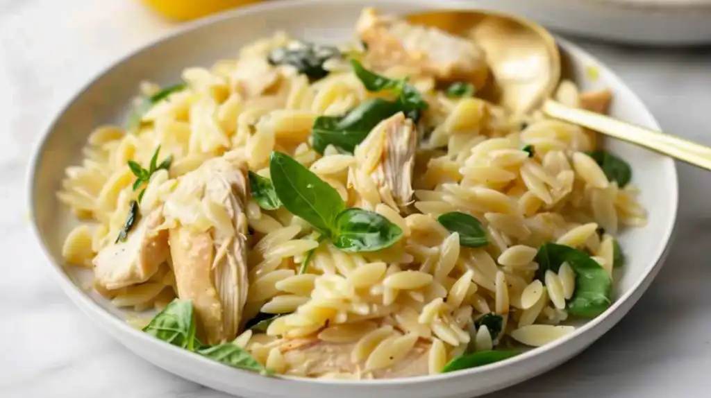 Cozy One Pot Lemon Chicken Orzo Pasta for Busy Nights