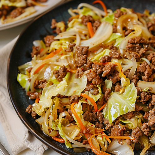 Quick & Cozy Asian Ground Beef and Cabbage Stir Fry (Ready in 25 Minutes!)