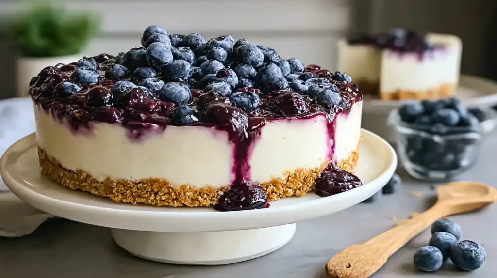 Irresistibly Easy No Bake Blueberry Cheesecake (Quick Dessert Magic!)