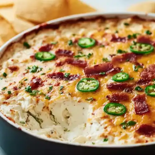 Warm & Cheesy Jalapeno Popper Dip (No Pork, All Comfort!)
