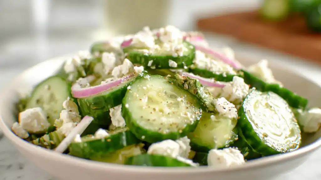 Bright & Fresh Cucumber Feta Salad (Ready in 10 Minutes!)