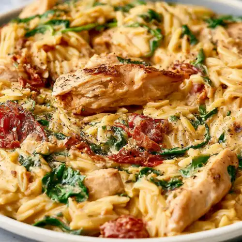 Creamy Tuscan Chicken Orzo: The Ultimate One-Pan Weeknight Comfort 3 Creamy Tuscan Chicken Orzo: The Ultimate One-Pan Weeknight Comfort
