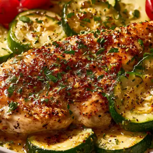 Easy Honey Mustard Chicken and Zucchini Foil Packets
