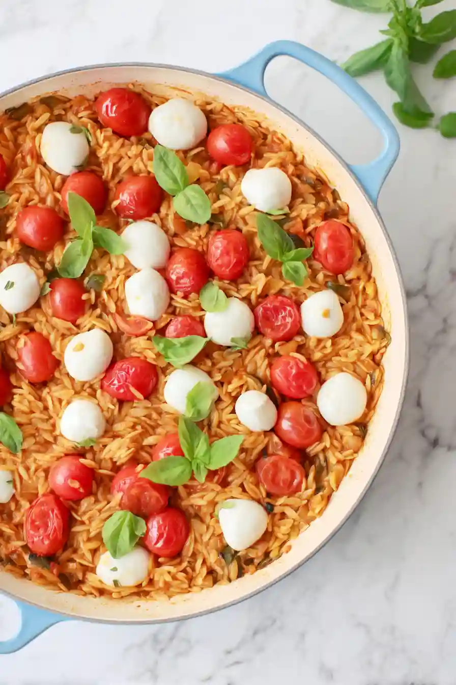 Caprese Orzo 2 One Pan Caprese Orzo