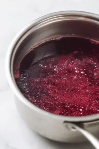 Greek Yogurt with Cherry Spoon Sweets 12 Simmering the Cherry Syrup