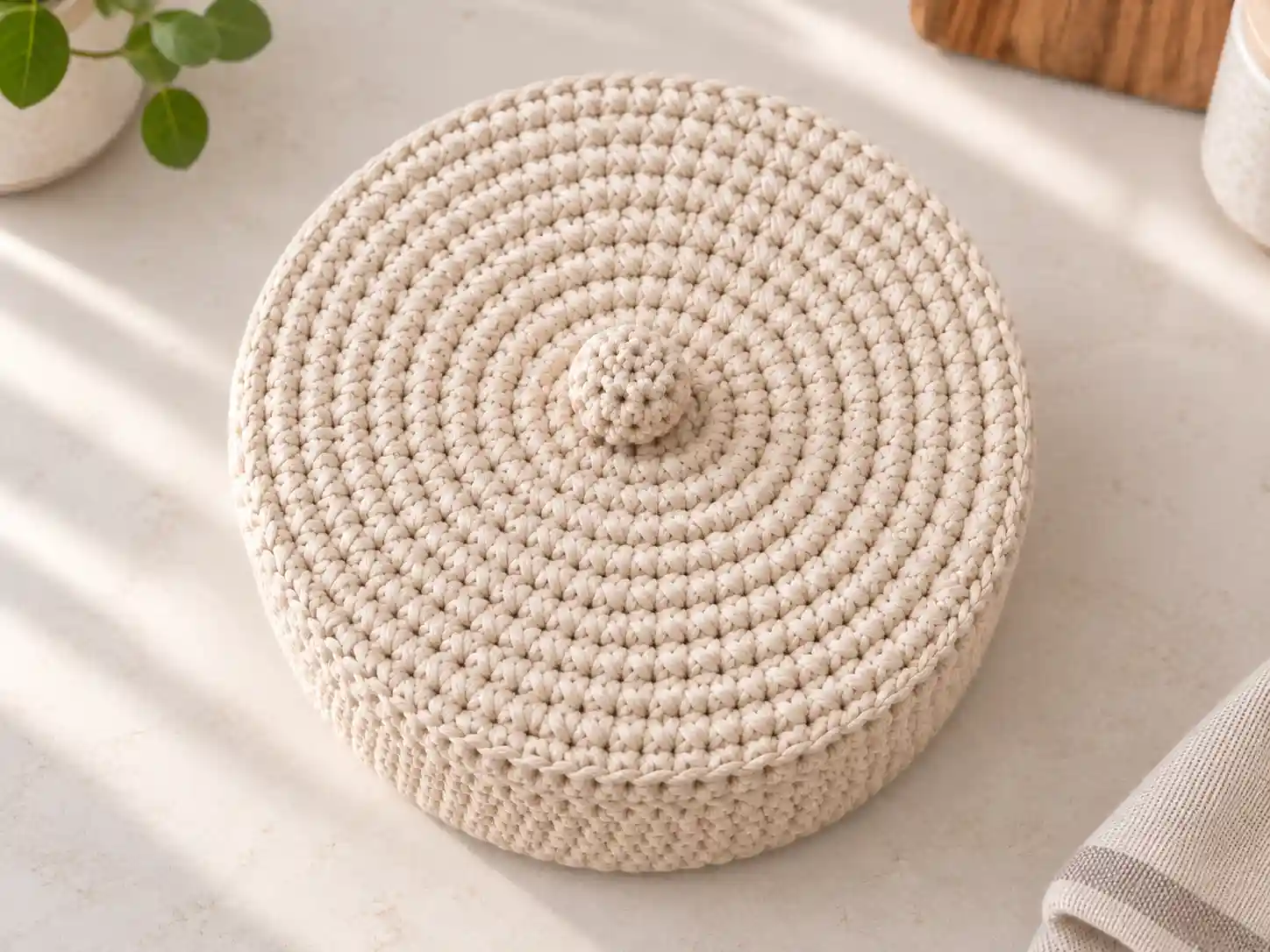 crochet bread basket with rolls compressed