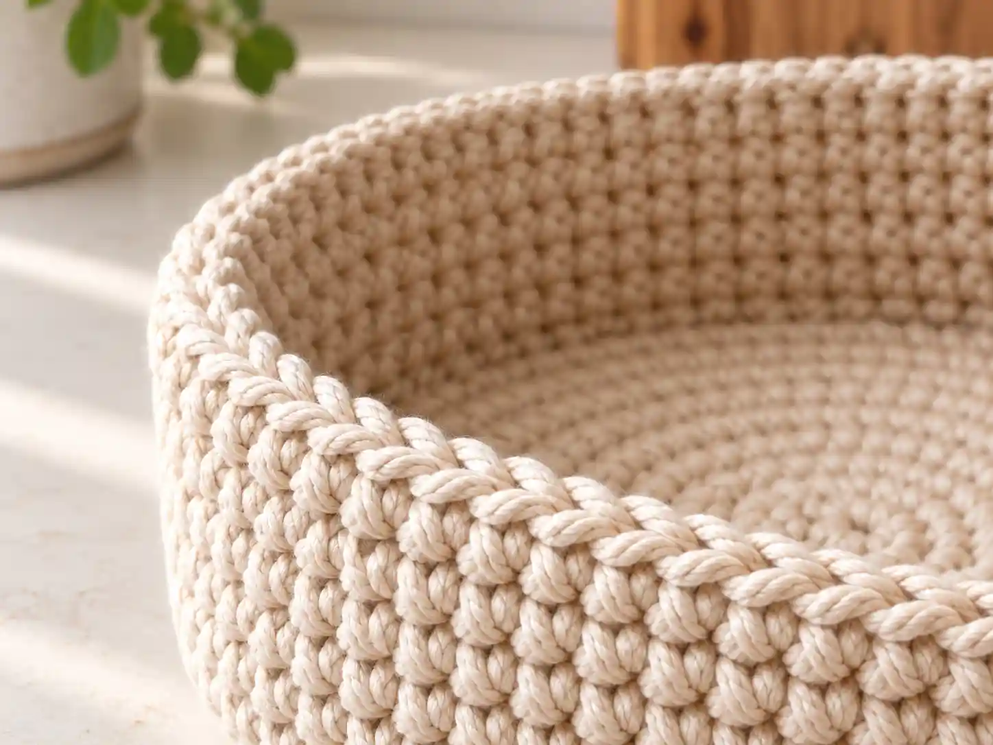 crochet lid knob close up compressed
