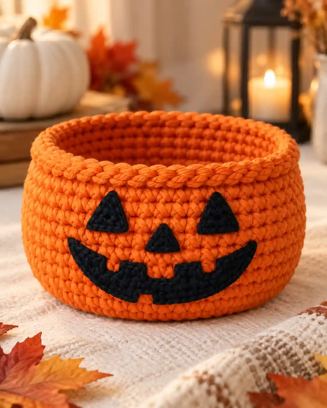 halloween candy bowl crochet basket with candy compressed
