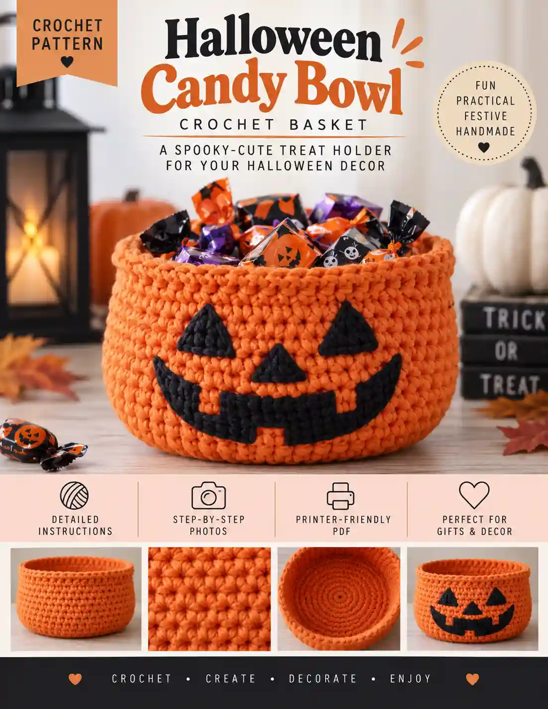jack o lantern crochet basket close up 2 compressed